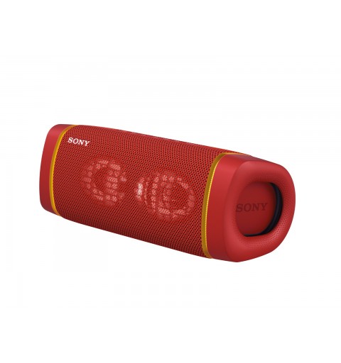 Sony SRS XB33 - Speaker bluetooth waterproof, cassa portatile con autonomia fino a 24 ore e effetti luminosi (Rosso)