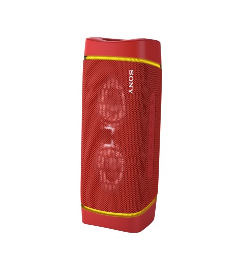 Sony SRS XB33 - Speaker bluetooth waterproof, cassa portatile con autonomia fino a 24 ore e effetti luminosi (Rosso)