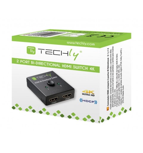 Techly IDATA-HDMI-22BI2 commutateur vidéo