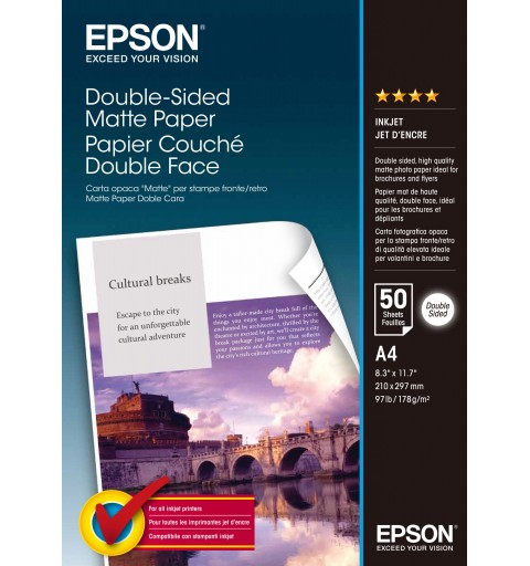 Epson Double-Sided Matte Paper - A4 - 50 Fogli