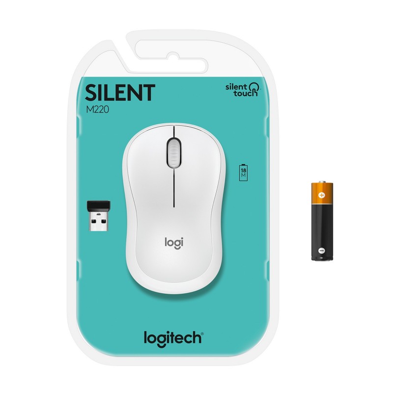 Logitech M220 SILENT mouse Ambidextrous RF Wireless Optical 1000 DPI