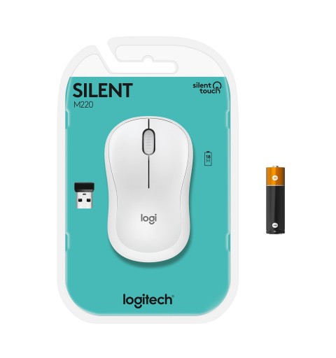 Logitech M220 SILENT mouse Ambidextrous RF Wireless Optical 1000 DPI