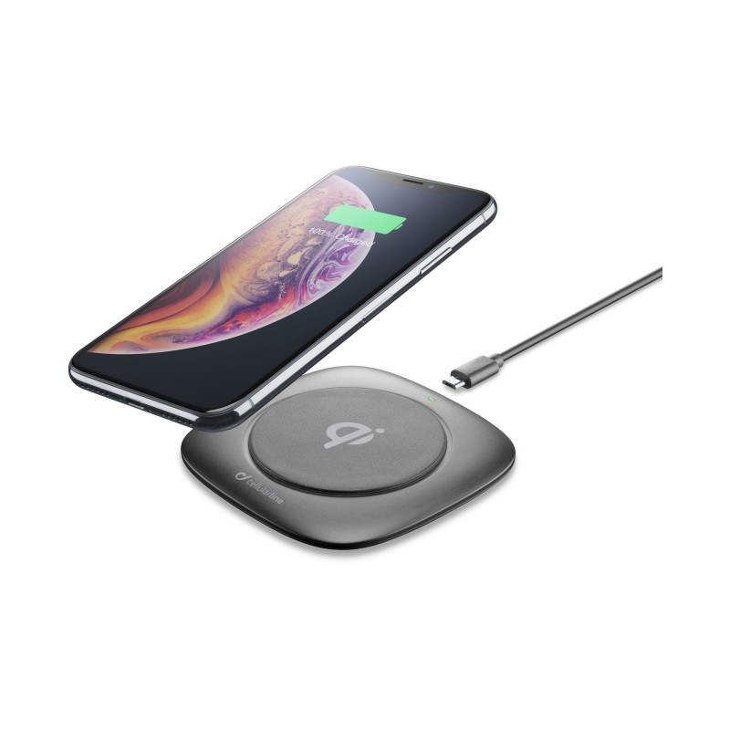 Cellularline Wireless Fast Charger Easy - Samsung, Apple and other Wireless Smartphones Caricabatterie Wireless 10W Nero