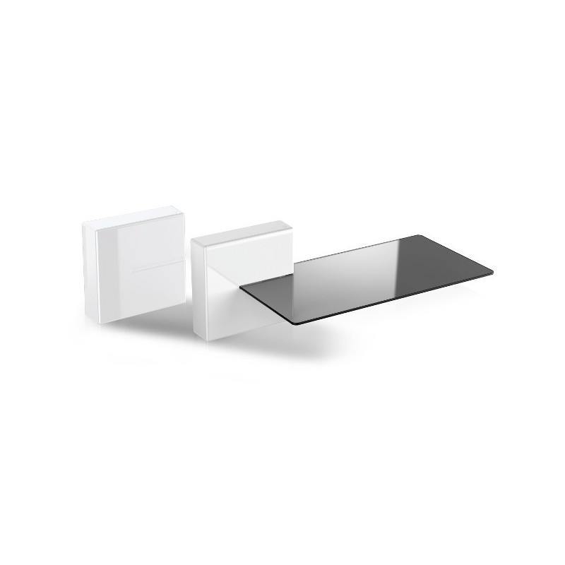 Meliconi 480522 BA estantería Estantería modular Montado en la pared ABS sintéticos, Vidrio templado Blanco