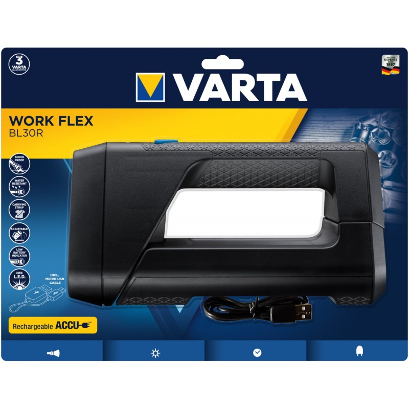 Varta Work Flex Nero Torcia a mano LED