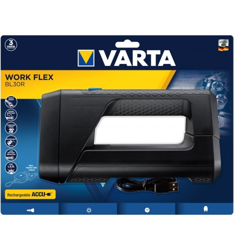 Varta Work Flex Black Hand flashlight LED
