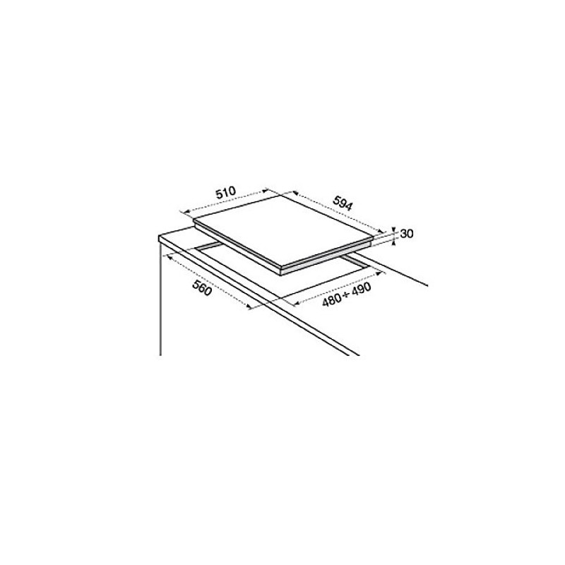 Electrolux RGG6243LOX Schwarz, Edelstahl Integriert Gaskochfeld 4 Zone(n)