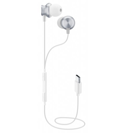 Cellularline Sparrow - USB-C Auricolari stereo in-ear con microfono e remote control Bianco