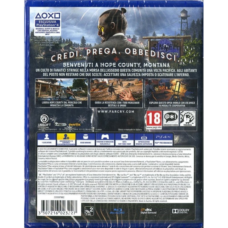 Ubisoft Far Cry 5, PS4 Standard Multilingua PlayStation 4