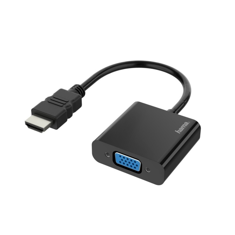 Hama 00200343 Videokabel-Adapter 0,15 m HDMI Typ A (Standard) VGA (D-Sub) Schwarz