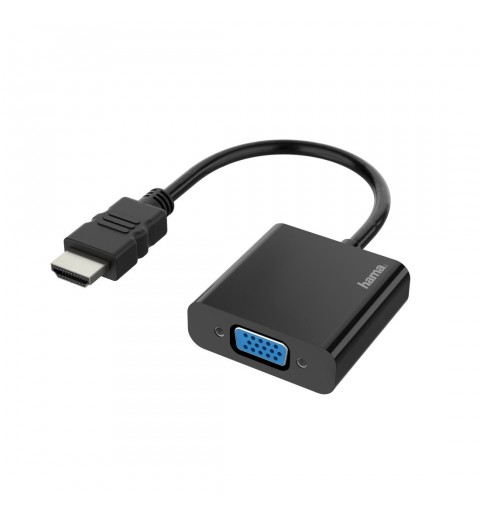 Hama 00200343 Videokabel-Adapter 0,15 m HDMI Typ A (Standard) VGA (D-Sub) Schwarz