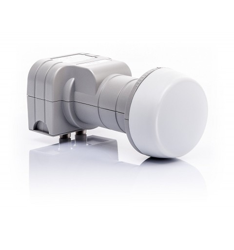 TELE System Twin 2 convertisseur abaisseur de fréquence Low Noise Block (LNB) Gris, Blanc