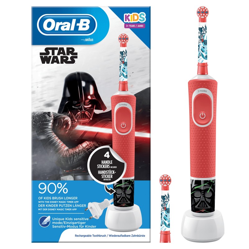 Oral-B 80324392 Elektrische Zahnbürste Kinder Rot