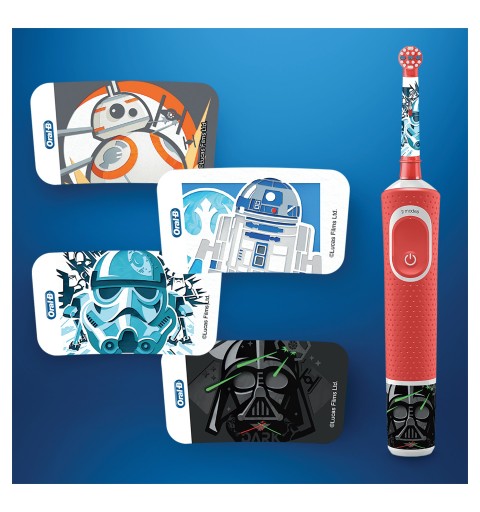 Oral-B Kids Spazzolino Elettrico Ricaricabile 1 Manico con Personaggi di Star Wars e 2 Testine. 3+ anni