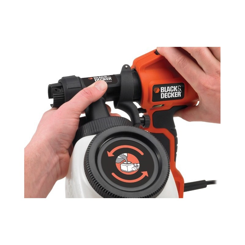 BLACK & DECKER HVLP200 Elektrisch Fijnspuitsysteem - 400W Verfpistool Met Aanpasbare Flow
