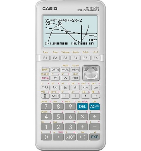 Casio FX-9860GIII calculatrice Poche Calculatrice graphique Blanc