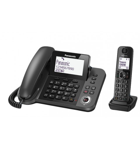 Panasonic KX-TGF320E teléfono Teléfono DECT Identificador de llamadas Negro