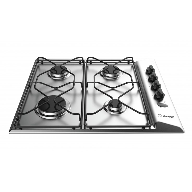 Indesit PAA 642 IX I Acier inoxydable Intégré (placement) 58 cm Gaz 4 zone(s)