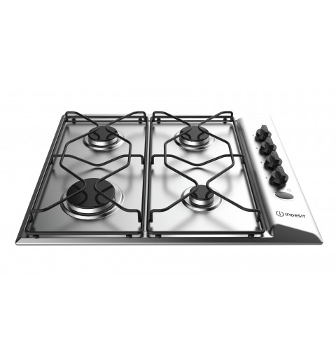 Indesit PAA 642 IX I Acier inoxydable Intégré (placement) 58 cm Gaz 4 zone(s)