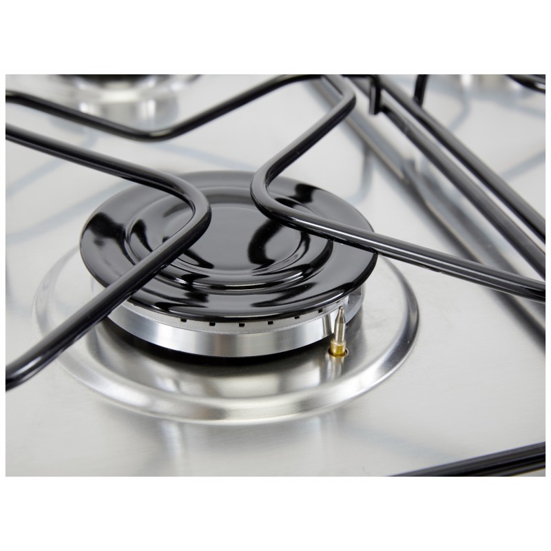 Indesit PAA 642 IX I Acier inoxydable Intégré (placement) 58 cm Gaz 4 zone(s)