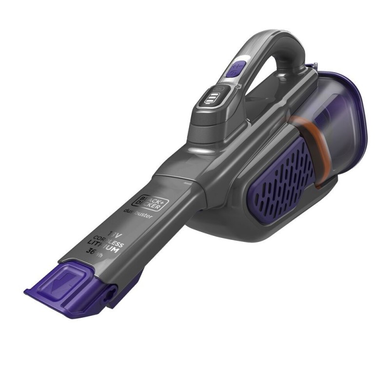 Black & Decker BHHV520BFP aspirapolvere senza filo Nero, Viola Senza sacchetto