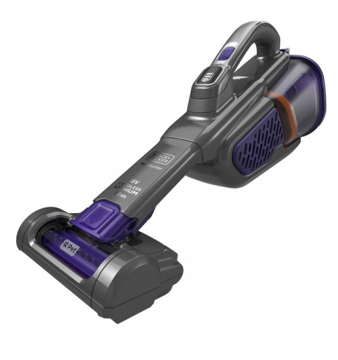 Black & Decker BHHV520BFP aspirapolvere senza filo Nero, Viola Senza sacchetto