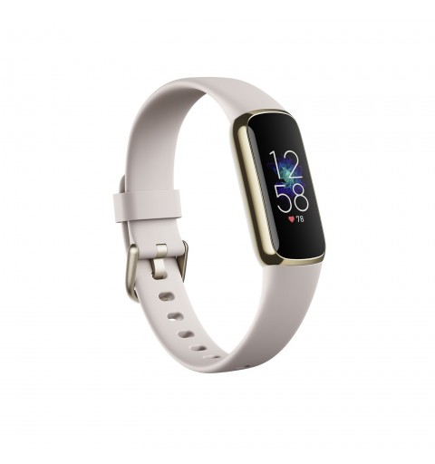 Fitbit Luxe AMOLED Braccialetto per rilevamento di attività Oro, Bianco