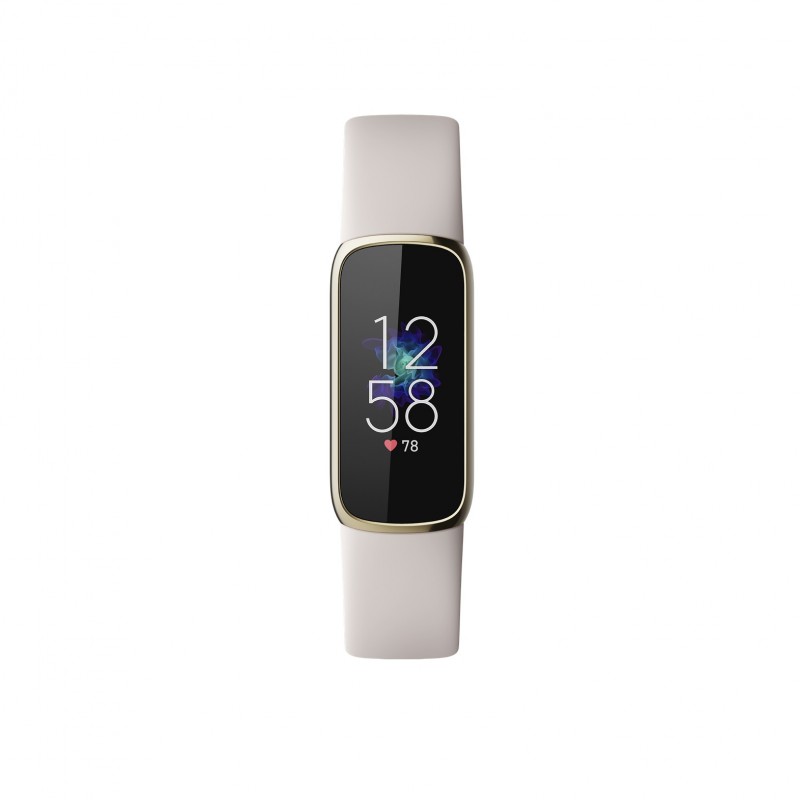 Fitbit Luxe AMOLED Braccialetto per rilevamento di attività Oro, Bianco