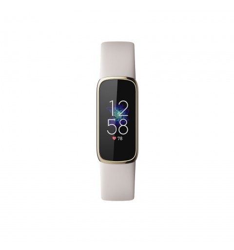 Fitbit Luxe AMOLED Braccialetto per rilevamento di attività Oro, Bianco