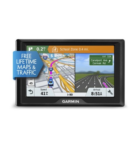 Garmin Drive 61 LMT-S navigateur Fixé 15,5 cm (6.1") TFT Écran tactile 241 g Noir