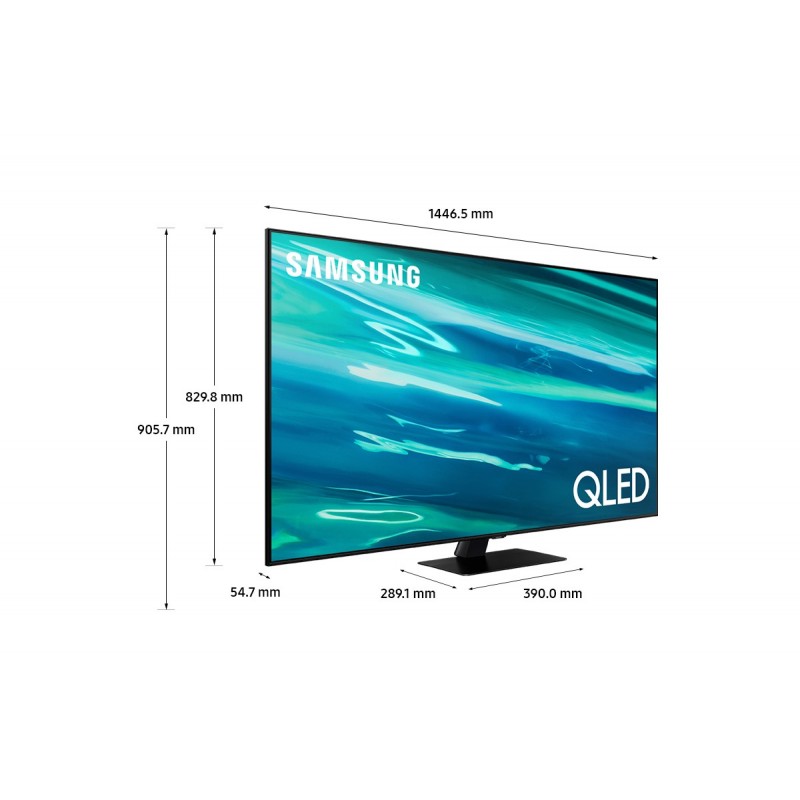 Samsung Series 8 TV QLED 4K 65” QE65Q80A Smart TV Wi-Fi Carbon Silver 2021