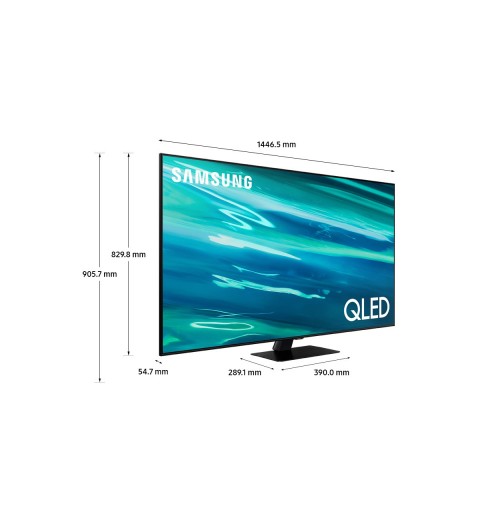 Samsung Series 8 TV QLED 4K 65” QE65Q80A Smart TV Wi-Fi Carbon Silver 2021