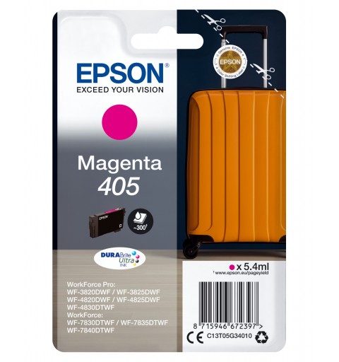 Epson Singlepack Magenta 405 DURABrite Ultra Ink