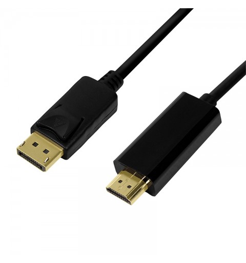 LogiLink CV0126 cavo e adattatore video 1 m DisplayPort HDMI tipo A (Standard) Nero