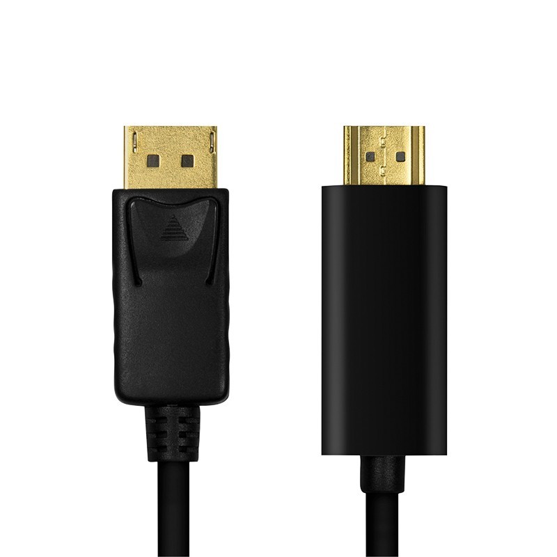 LogiLink CV0126 adaptador de cable de vídeo 1 m DisplayPort HDMI tipo A (Estándar) Negro