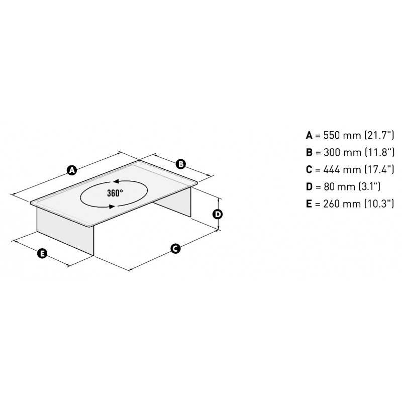 Meliconi Rotobridge Elite M Support TV et centre de divertissement