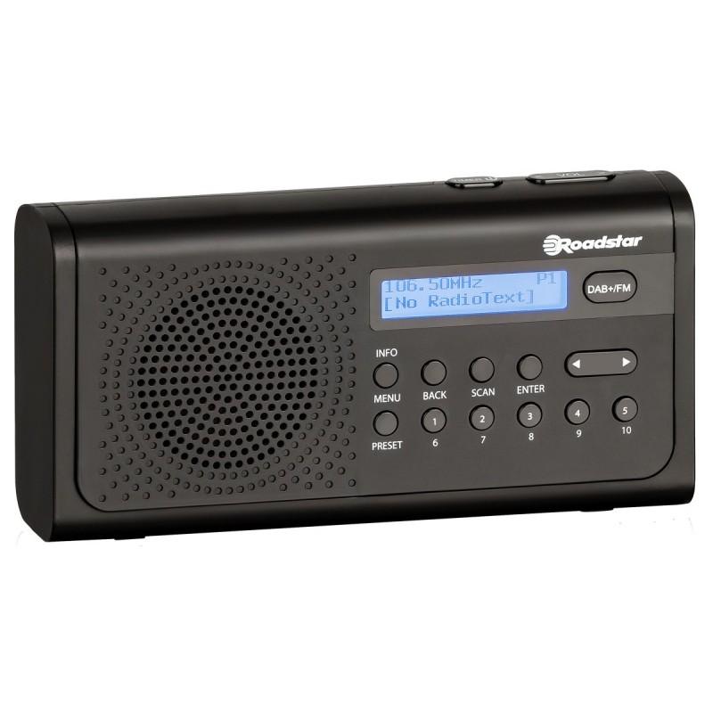 Roadstar TRA-300D+ BK Radio Tragbar Analog & Digital Schwarz