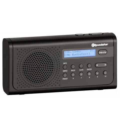 Roadstar TRA-300D+ BK radio Portátil Analógico y digital Negro