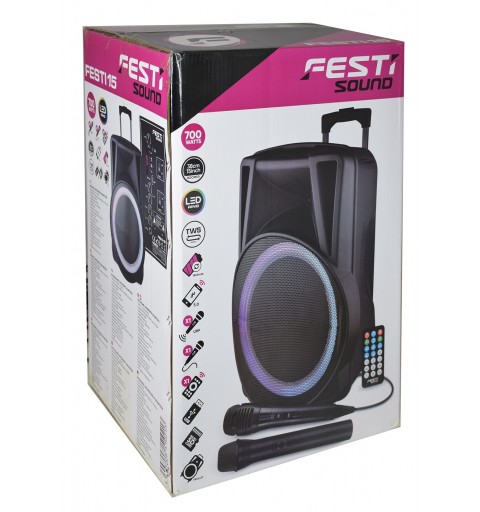 Karma Italiana Festi 15 Trolley Public Address (PA) system 100 W Black