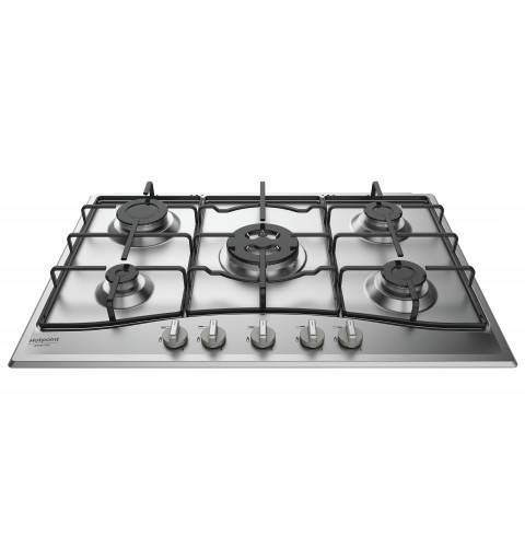 Hotpoint PCN 752 T IX HAR hob Stainless steel Built-in 75 cm Gas 5 zone(s)