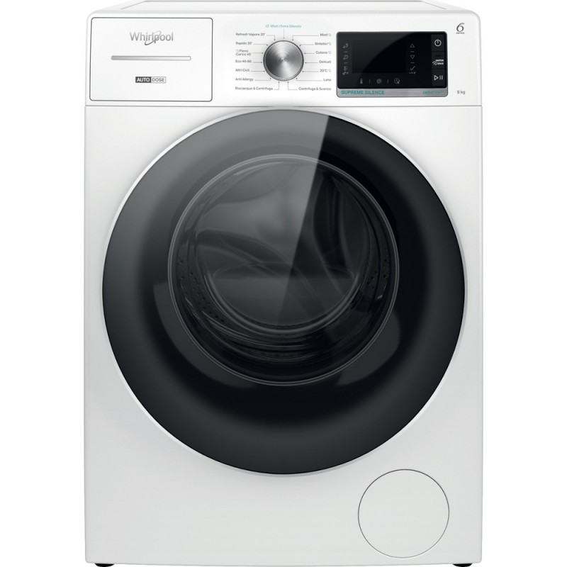 Whirlpool W8 W946WR IT machine à laver Charge avant 9 kg 1400 tr min A Blanc