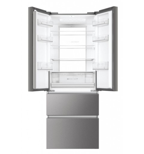 Haier HB17FPAAA side-by-side refrigerator Freestanding 446 L E Platinum, Stainless steel