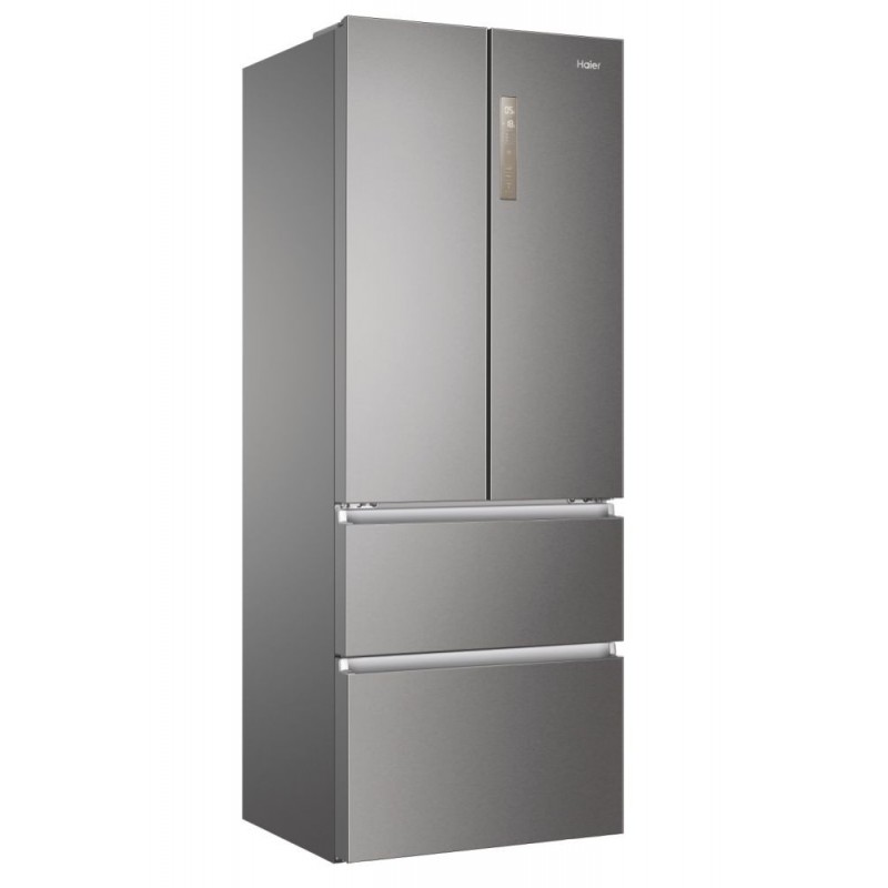 Haier HB17FPAAA side-by-side refrigerator Freestanding 446 L E Platinum, Stainless steel