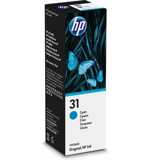 HP 31 70-ml Cyan Original Ink Bottle Originale