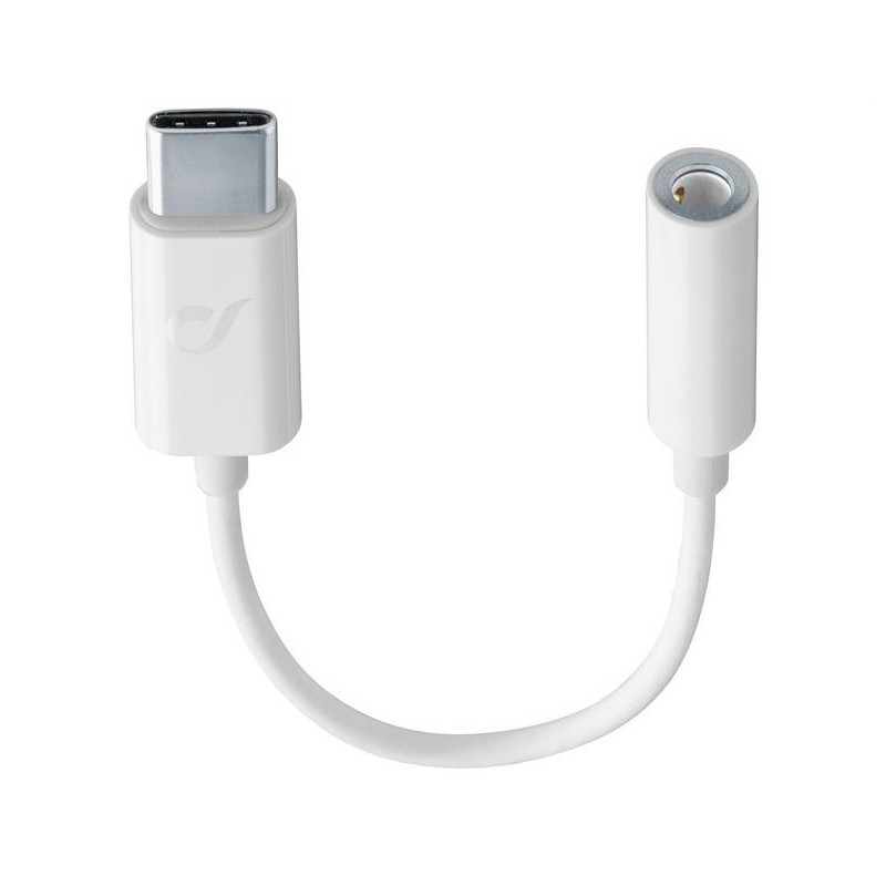 Cellularline MUSICENABLERTYPECW câble audio 0,15 m USB C 3,5mm Blanc