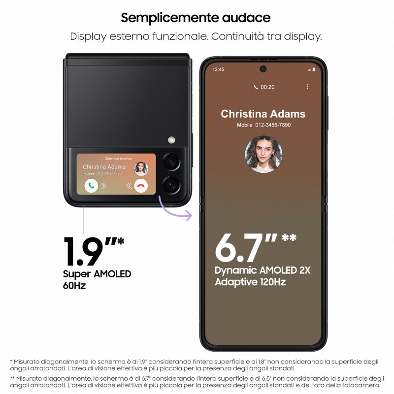 TIM Samsung Galaxy Z Flip3 5G 17 cm (6.7 Zoll) Single SIM Android 11 USB Typ-C 8 GB 256 GB 3300 mAh Schwarz