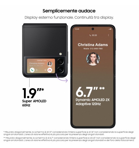 TIM Samsung Galaxy Z Flip3 5G 17 cm (6.7 Zoll) Single SIM Android 11 USB Typ-C 8 GB 256 GB 3300 mAh Schwarz