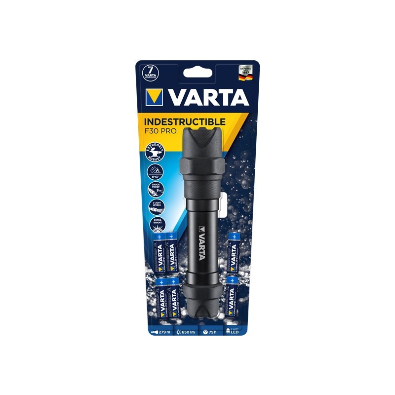 Varta INDESTRUCTIBLE F30 PRO Nero Torcia a mano LED