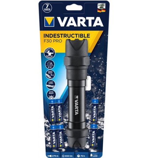 Varta INDESTRUCTIBLE F30 PRO Nero Torcia a mano LED