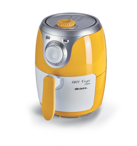 Ariete Airy fryer mini Sencillo 2 L Independiente 1000 W Freidora de aire caliente Plata, Blanco, Amarillo